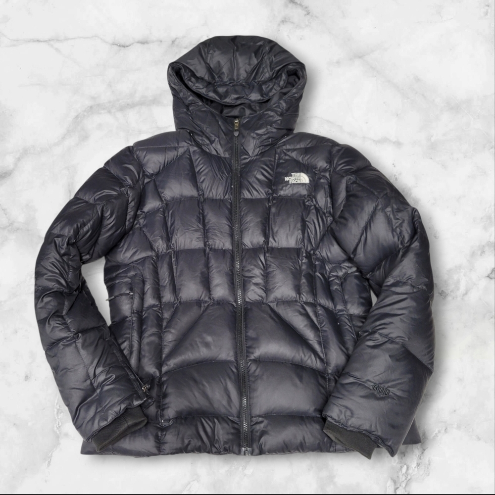 North Face Destiny 600 Down Jacket Coat Hooded Black Puffer Size L